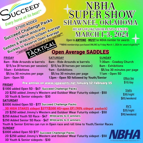 NBHA SUPER SHOW MARCH 2024